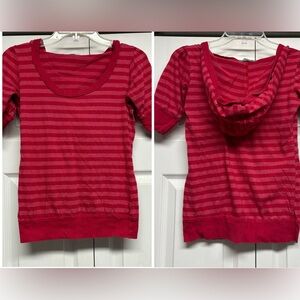 dELiA*s Red Striped Women's Hoodie